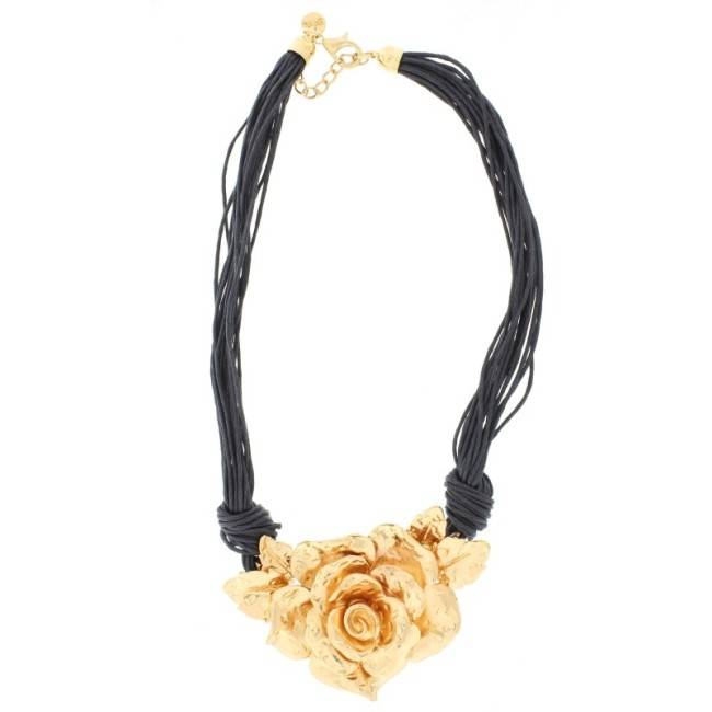 GARGANTILLA FLOR METAL