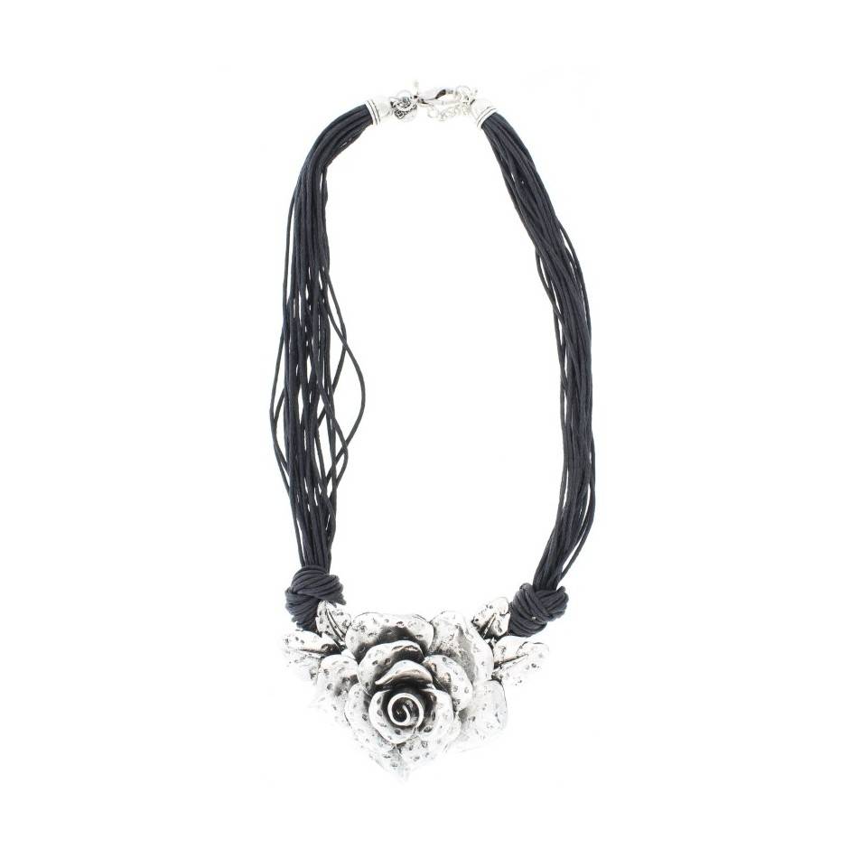 GARGANTILLA FLOR METAL