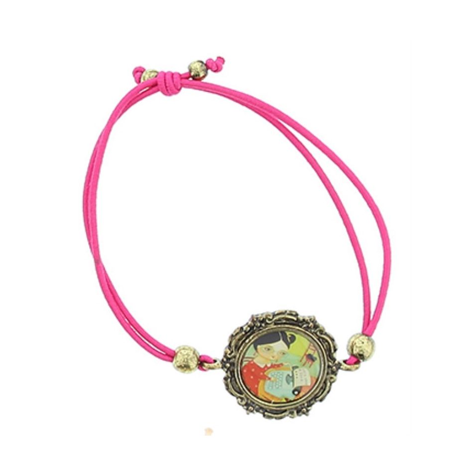 ENAMEL METAL ELASTIC BRACELET