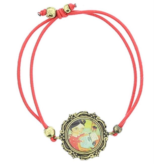 ENAMEL METAL ELASTIC BRACELET