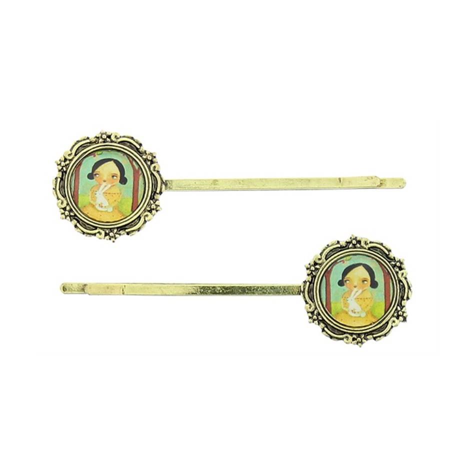 METAL ENAMEL HAIRPINS
