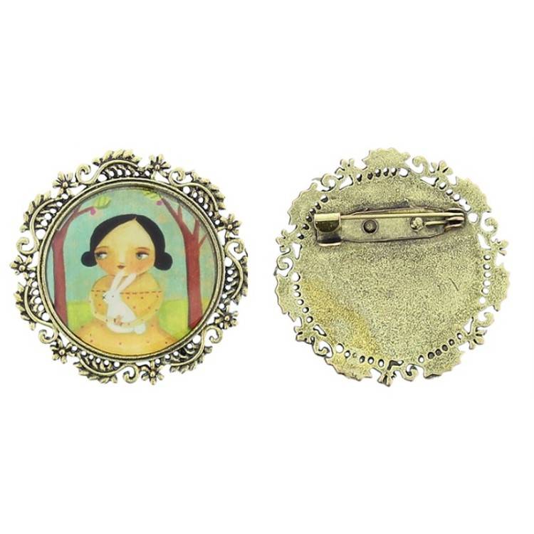 BROCHE METAL ESMALTE