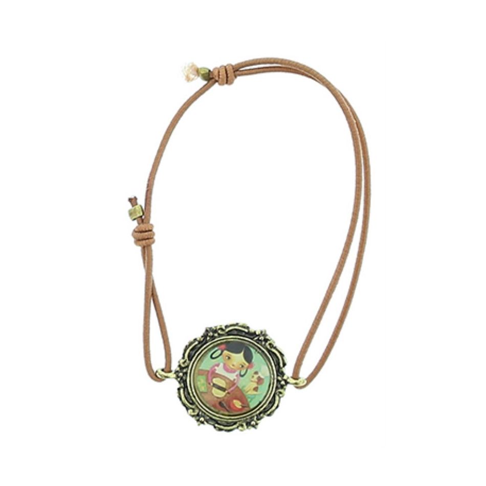ENAMEL METAL ELASTIC BRACELET