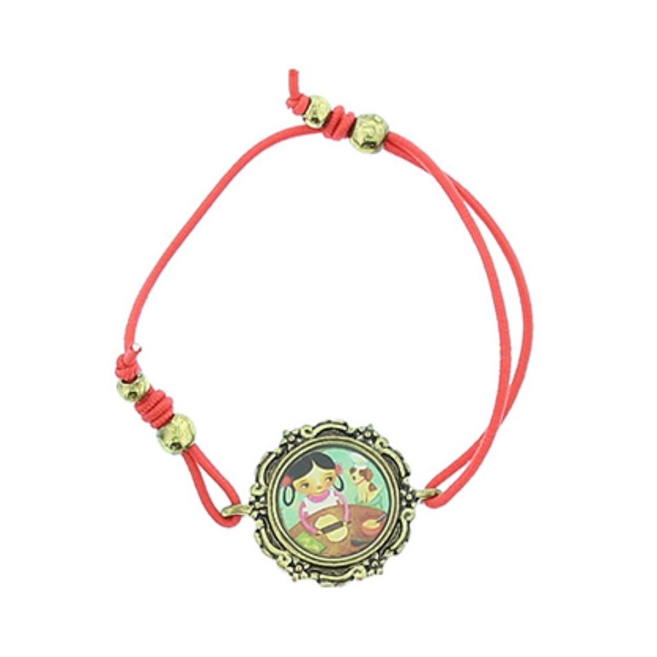 PULSERA GOMITA METAL ESMALTE