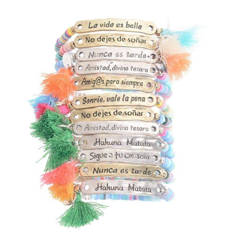 PULSERA MENSAJE FIMO 2