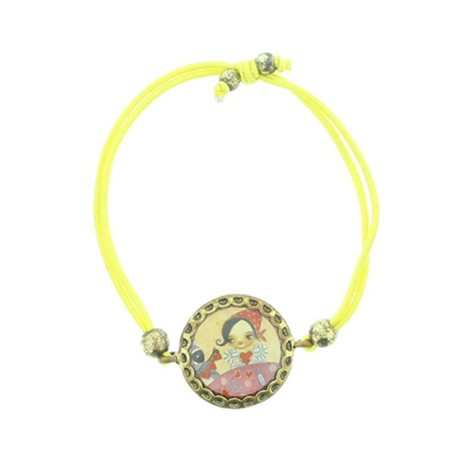 ENAMEL METAL ELASTIC BRACELET