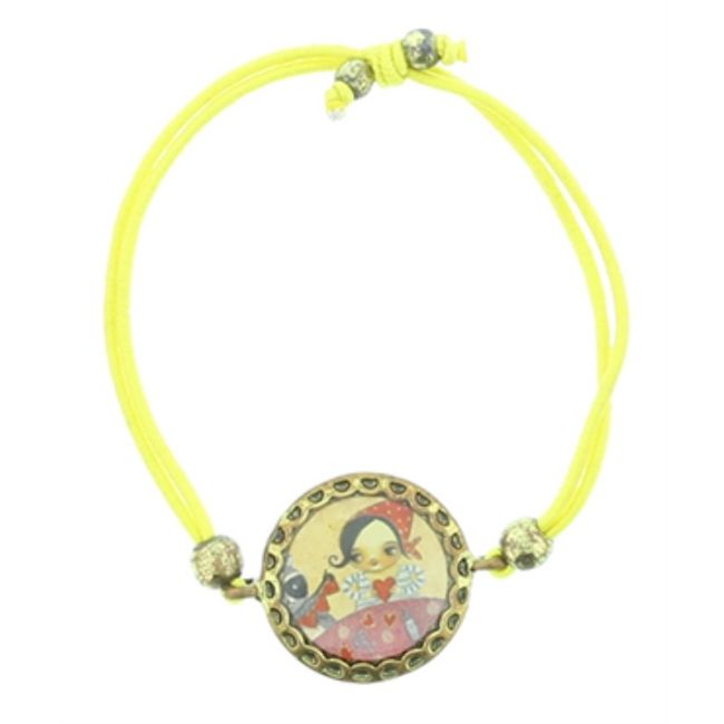 ENAMEL METAL ELASTIC BRACELET
