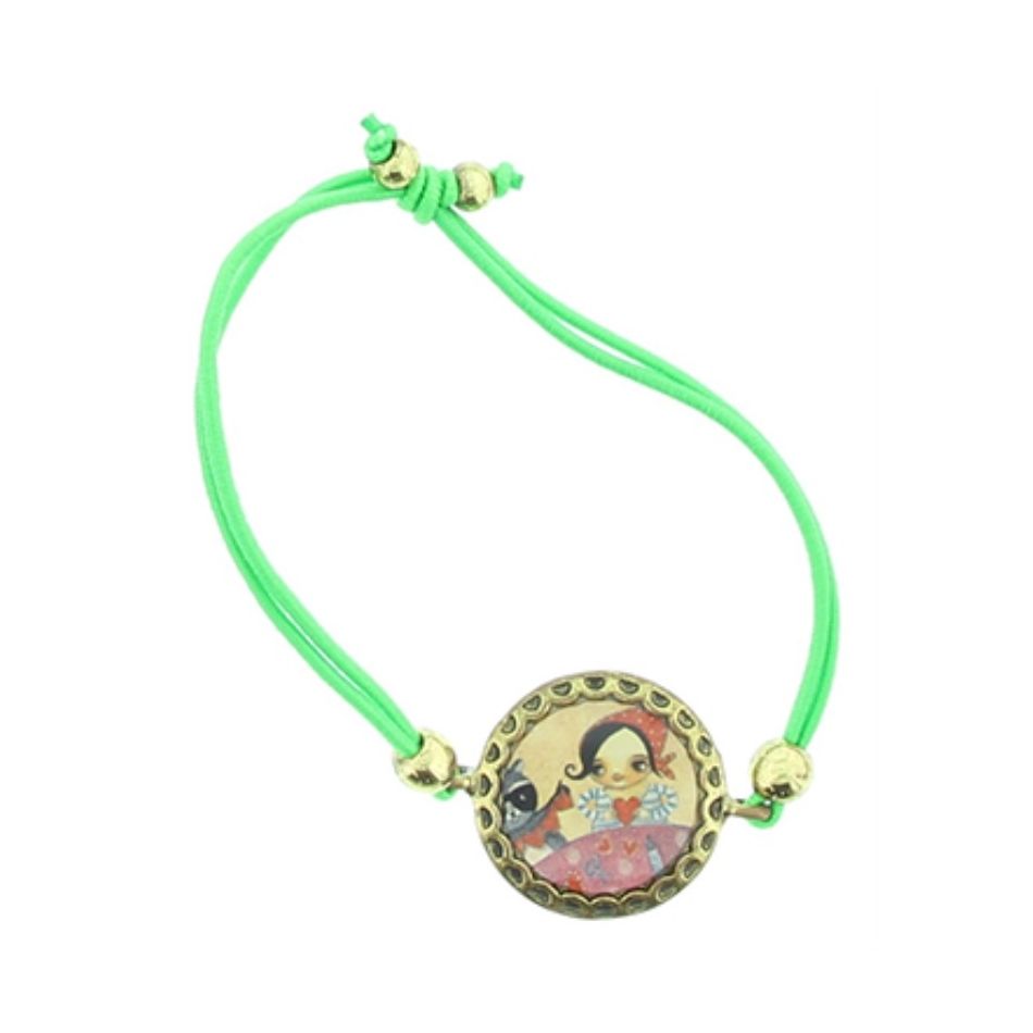 ENAMEL METAL ELASTIC BRACELET