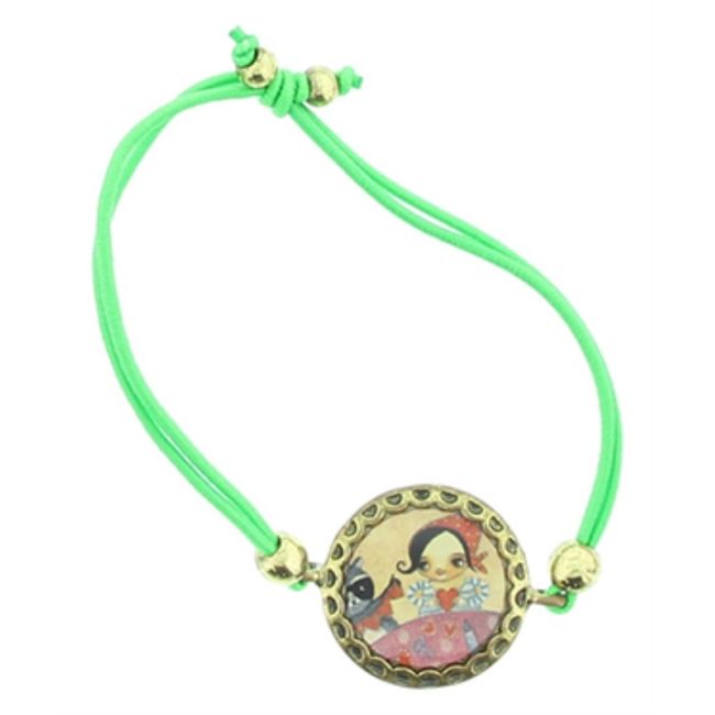 ENAMEL METAL ELASTIC BRACELET