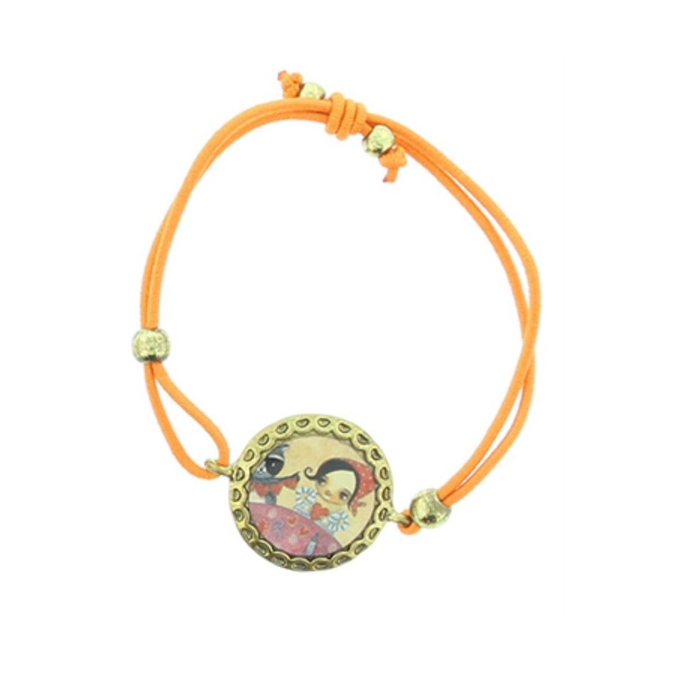 ENAMEL METAL ELASTIC BRACELET
