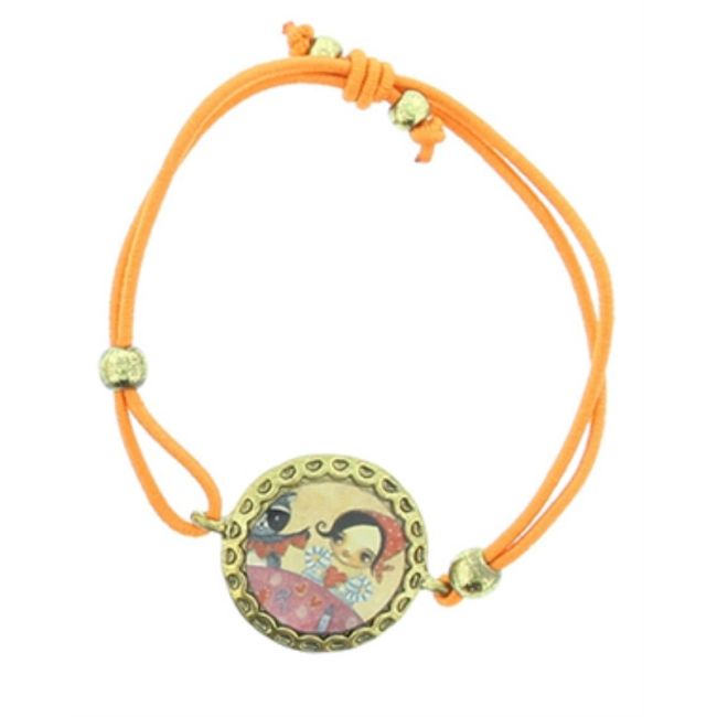 ENAMEL METAL ELASTIC BRACELET