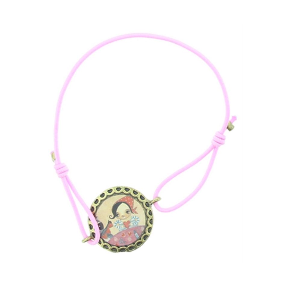 ENAMEL METAL ELASTIC BRACELET