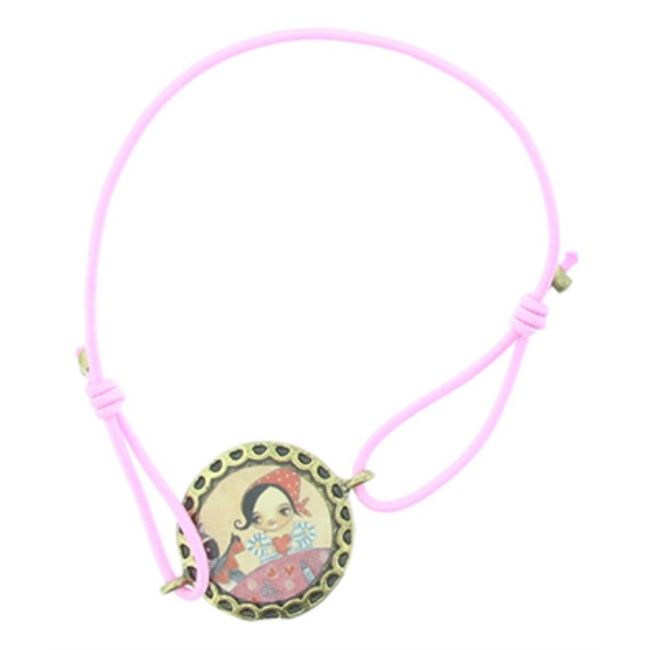 ENAMEL METAL ELASTIC BRACELET
