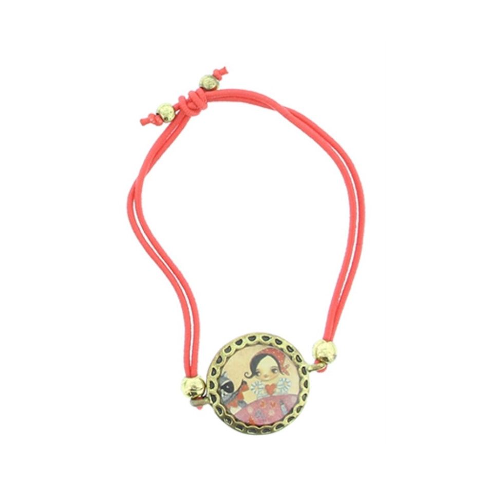 ENAMEL METAL ELASTIC BRACELET