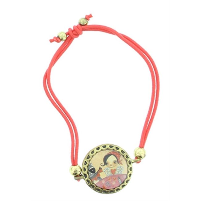 ENAMEL METAL ELASTIC BRACELET
