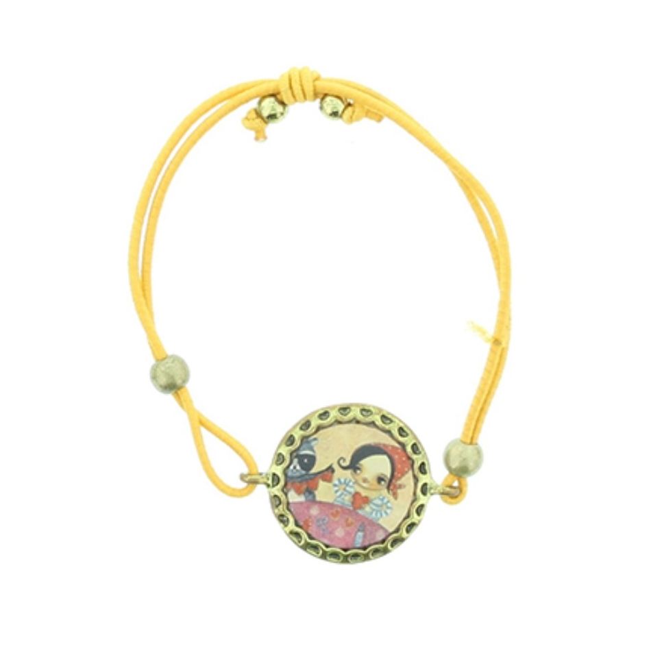 ENAMEL METAL ELASTIC BRACELET