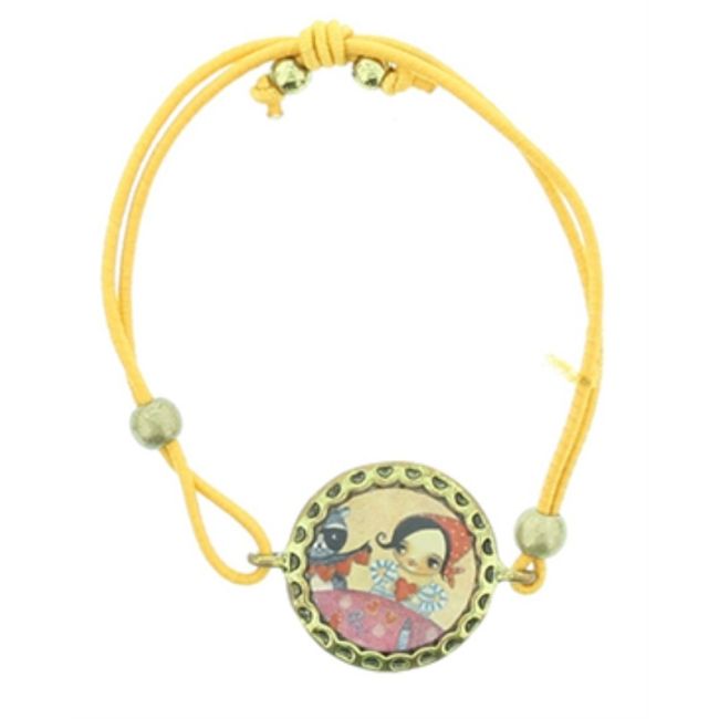 ENAMEL METAL ELASTIC BRACELET