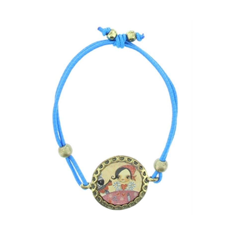 ENAMEL METAL ELASTIC BRACELET