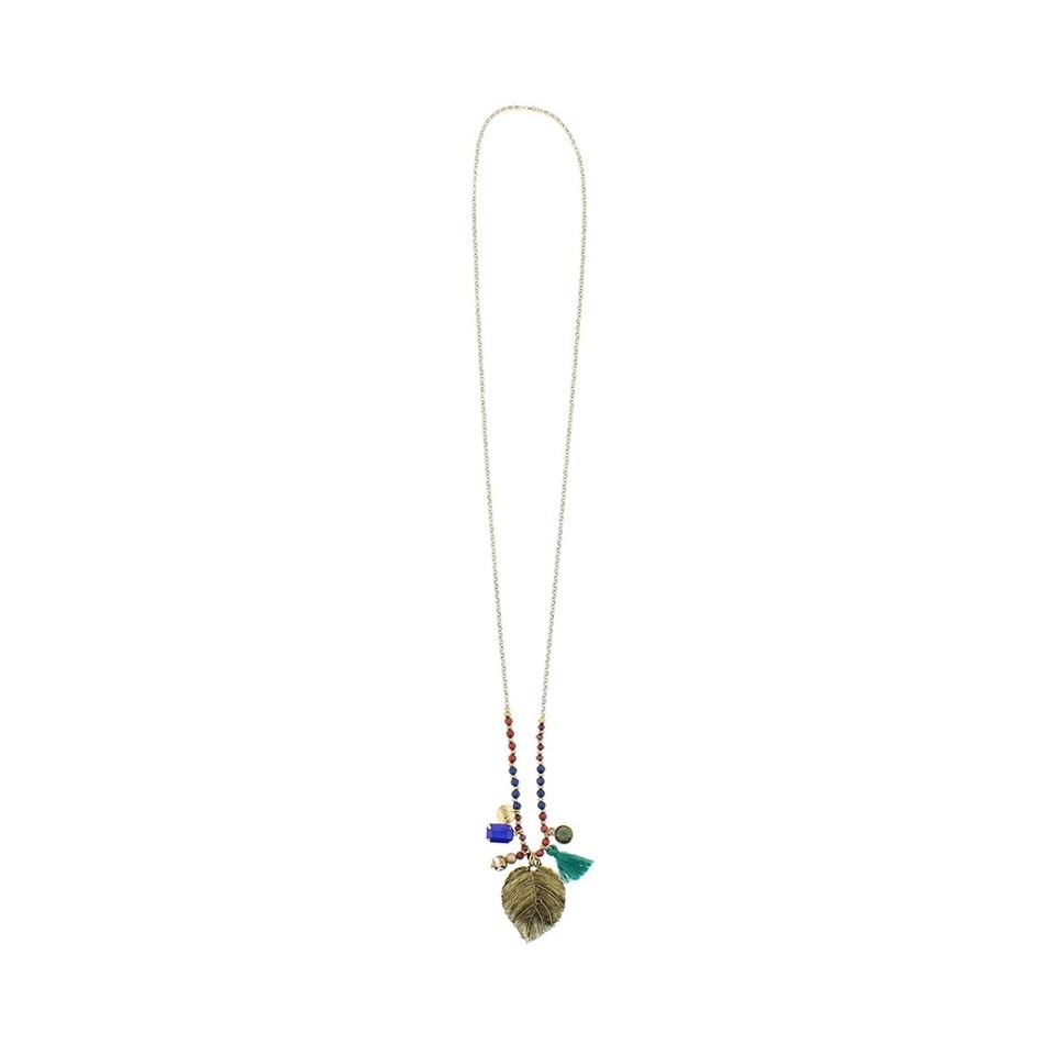 LONG METAL PENDANT NECKLACE