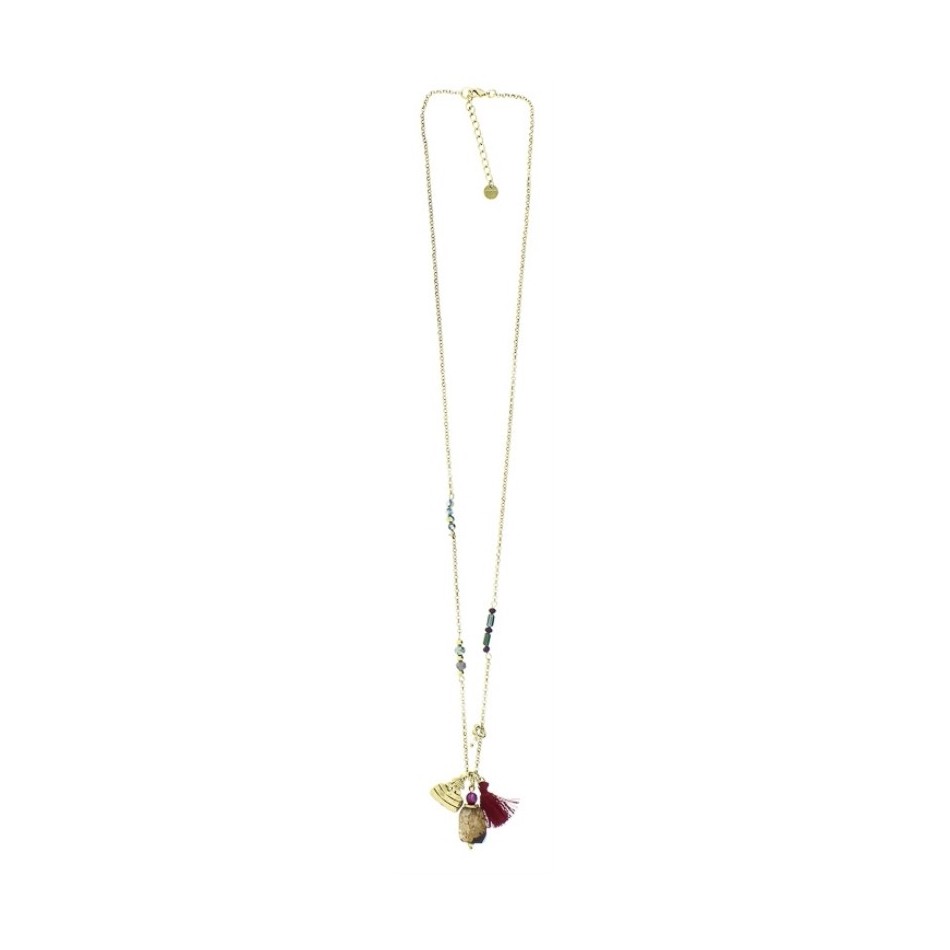 COLLAR LARGO CADENA COLG. PIEDRA