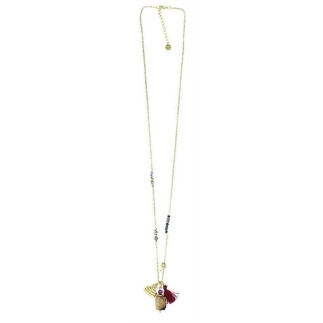 COLLAR LARGO CADENA COLG. PIEDRA