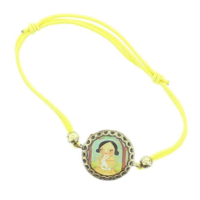 ENAMEL METAL ELASTIC BRACELET