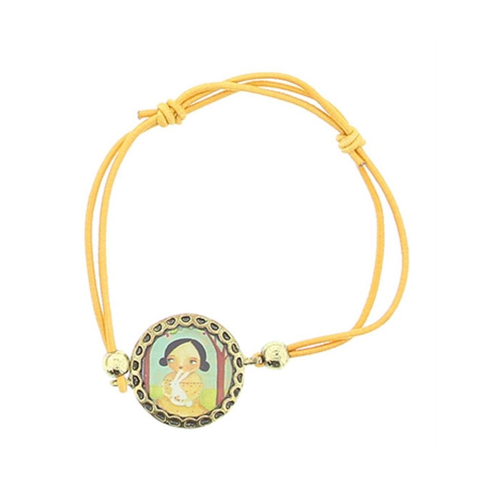 ENAMEL METAL ELASTIC BRACELET
