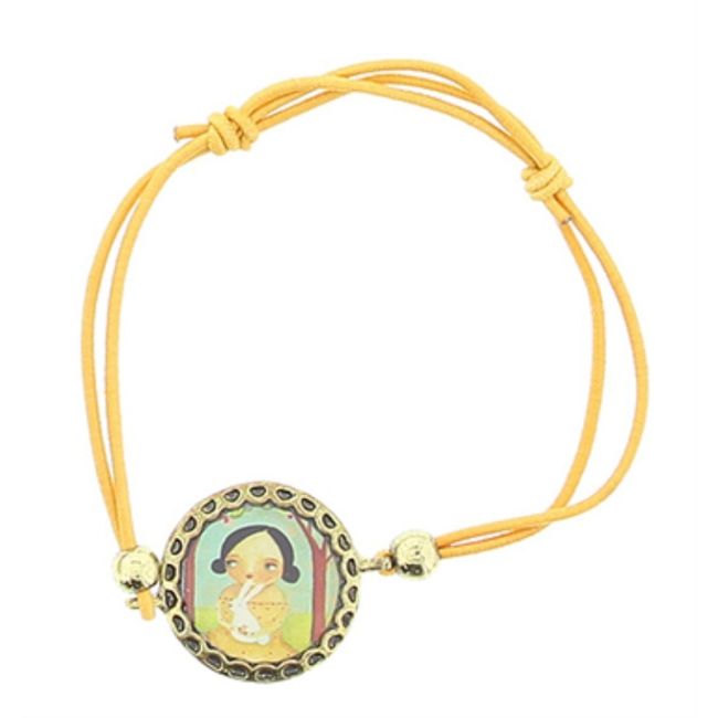 ENAMEL METAL ELASTIC BRACELET