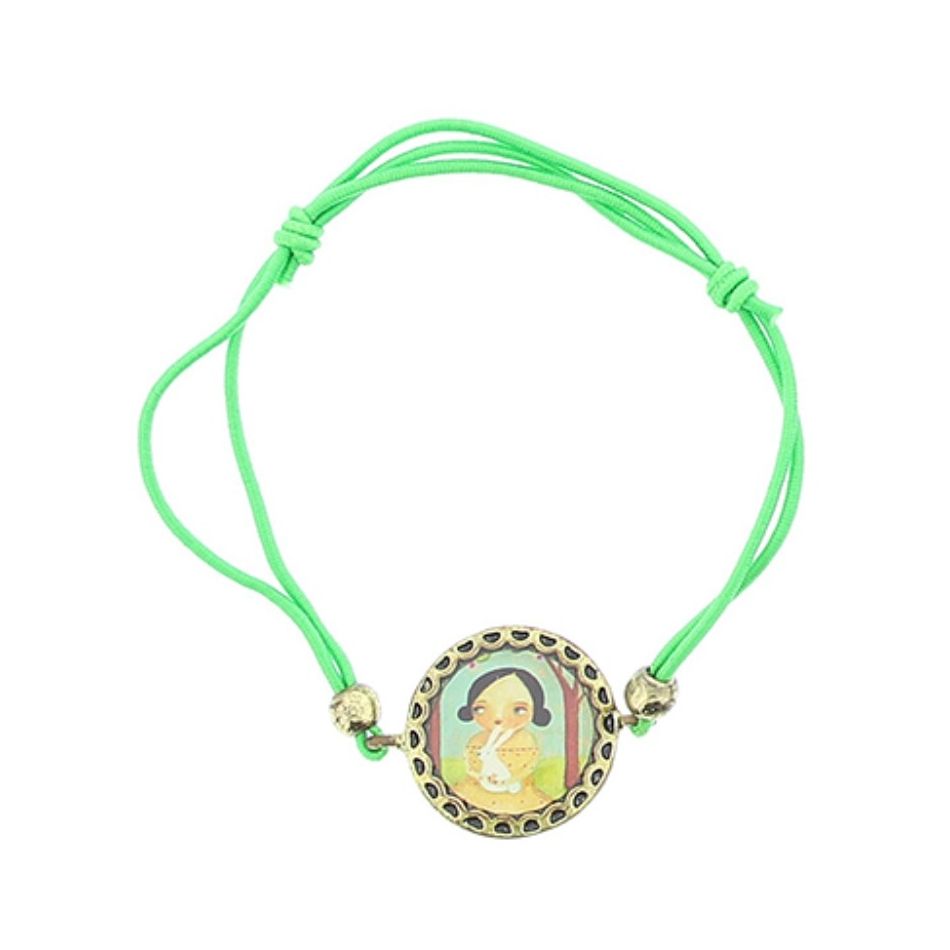 ENAMEL METAL ELASTIC BRACELET