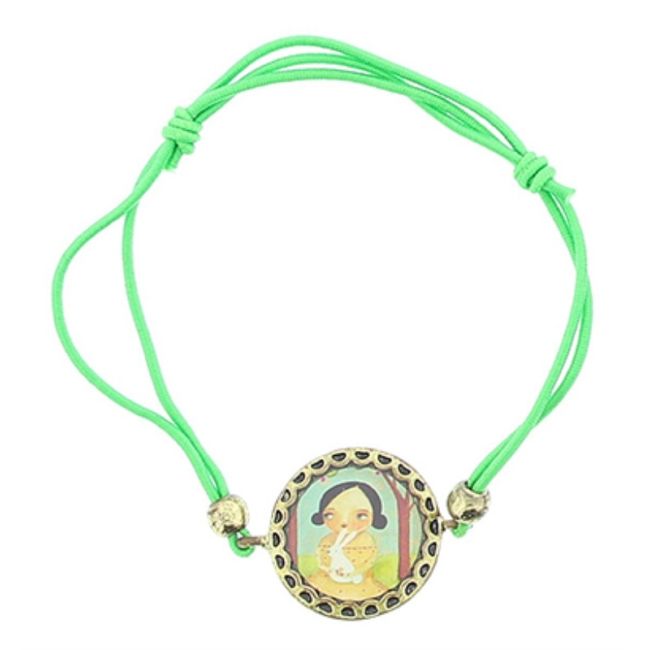 ENAMEL METAL ELASTIC BRACELET
