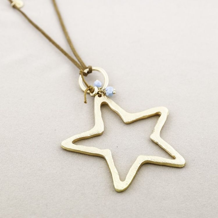 LONG STAR PENDANT NECKLACE
