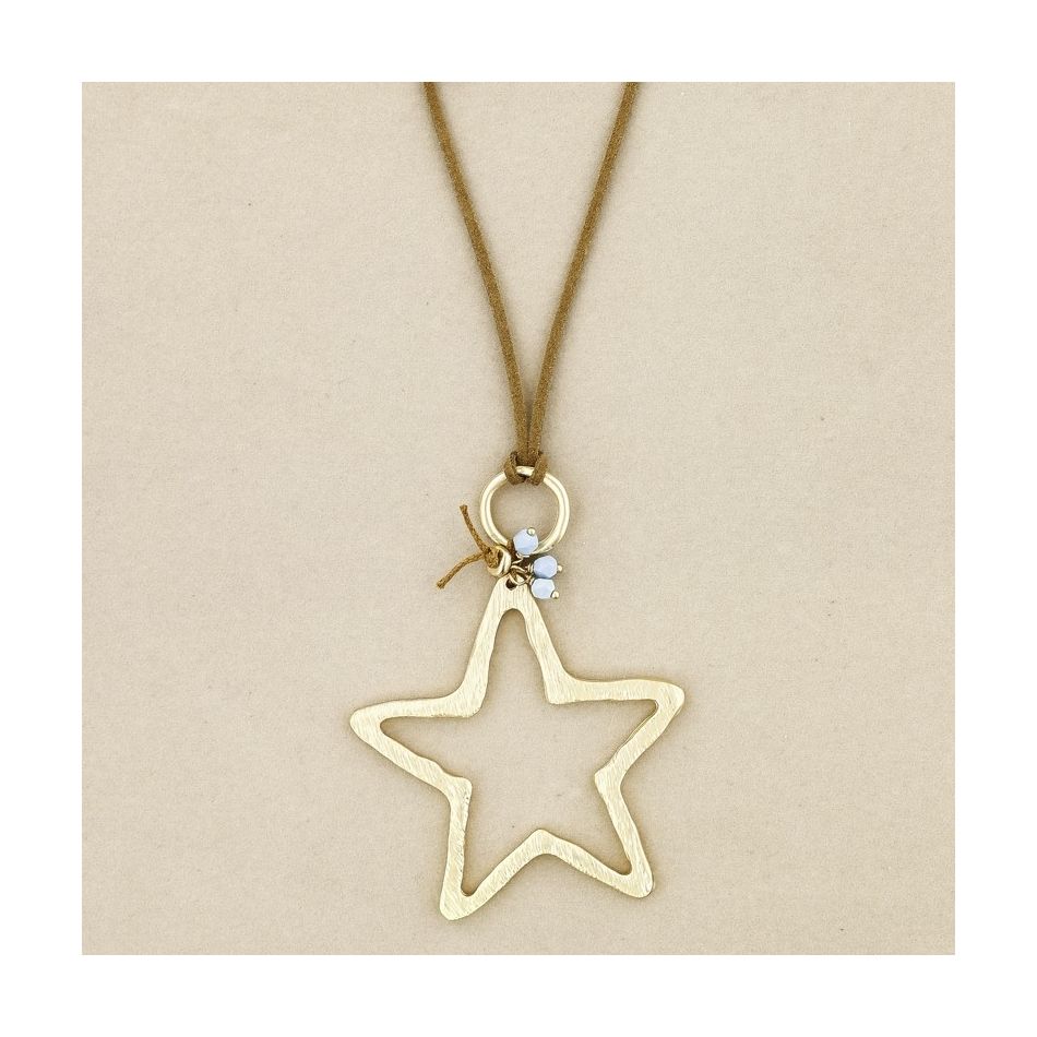 LONG STAR PENDANT NECKLACE