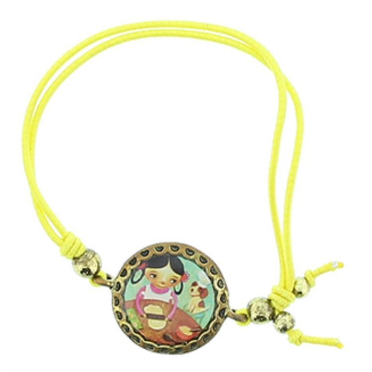 ENAMEL METAL ELASTIC BRACELET