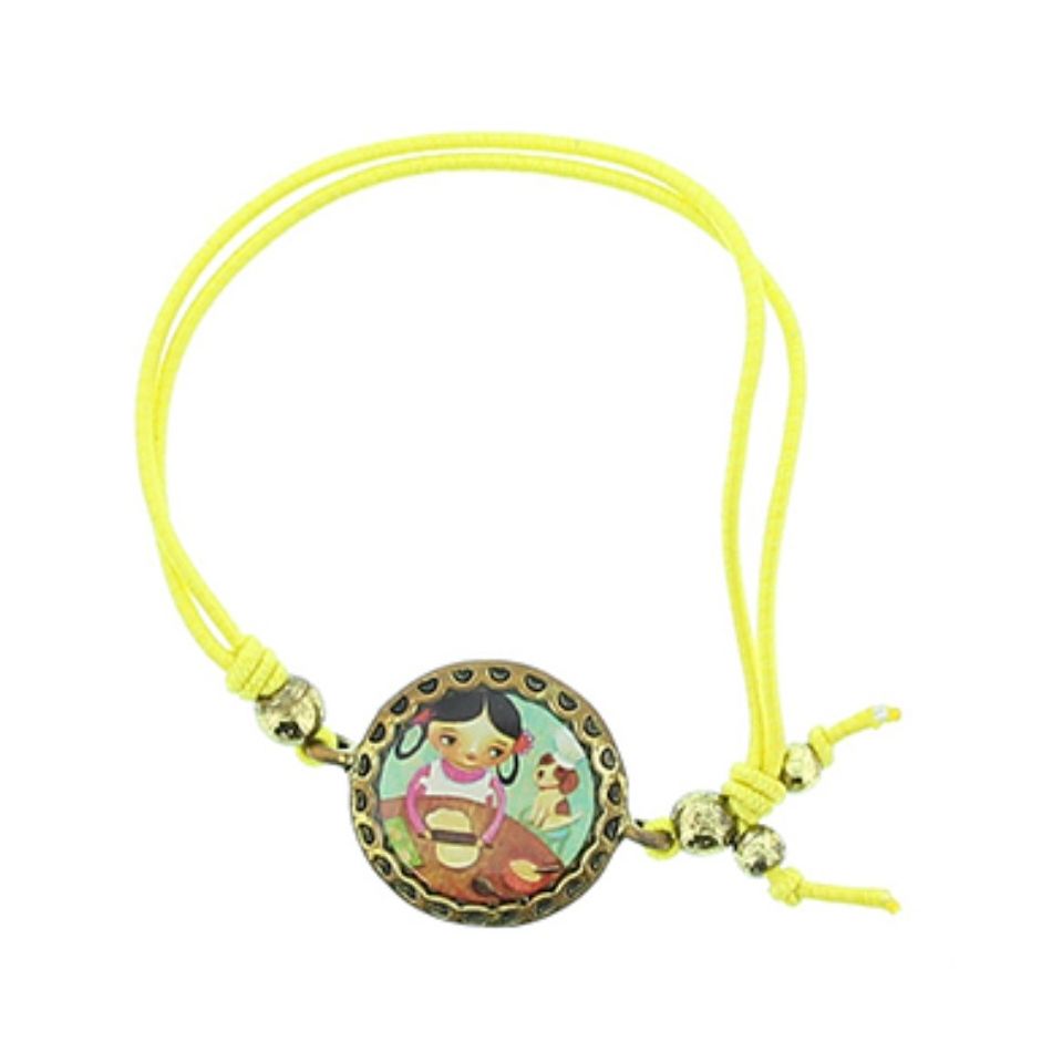 ENAMEL METAL ELASTIC BRACELET