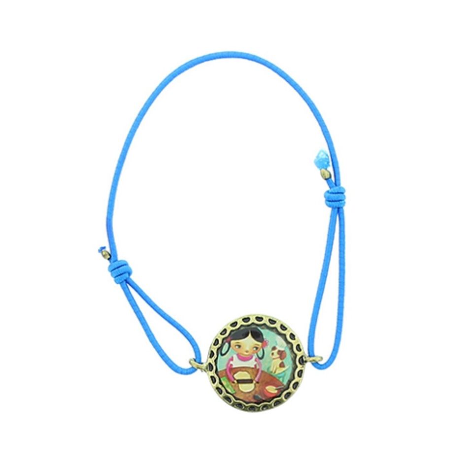 ENAMEL METAL ELASTIC BRACELET