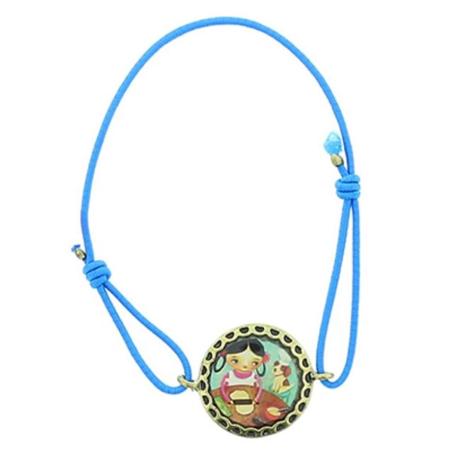 ENAMEL METAL ELASTIC BRACELET