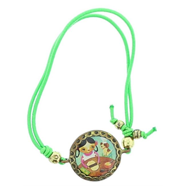 ENAMEL METAL ELASTIC BRACELET