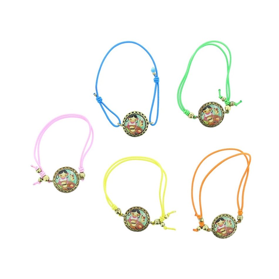 ENAMEL METAL ELASTIC BRACELET