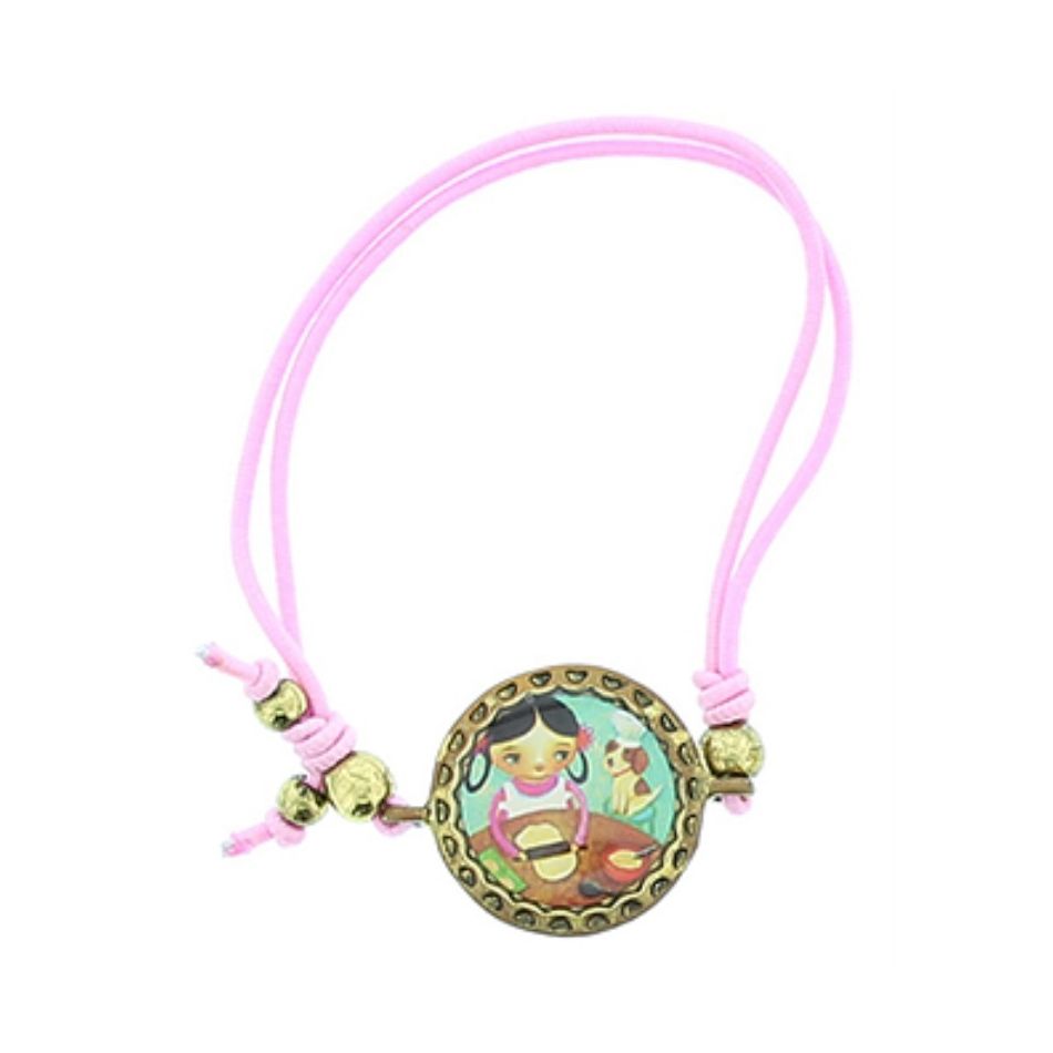 ENAMEL METAL ELASTIC BRACELET