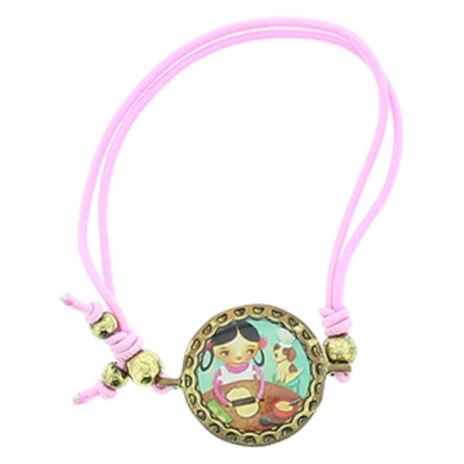 ENAMEL METAL ELASTIC BRACELET