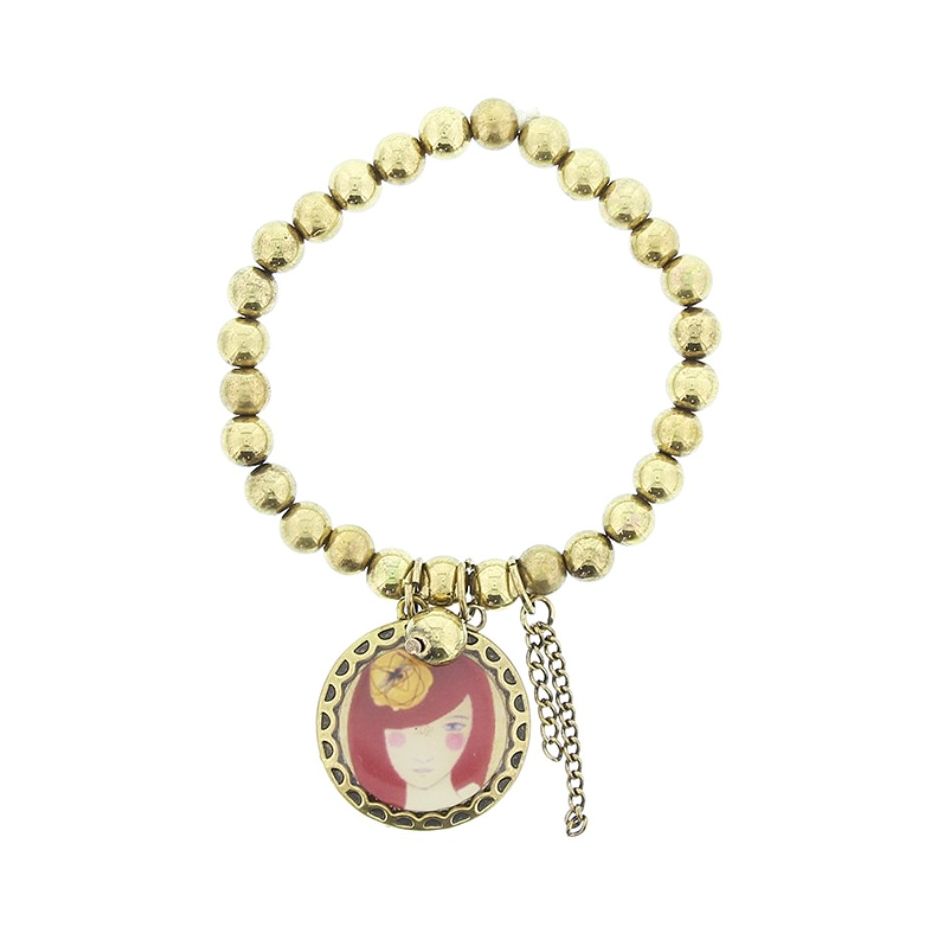 ENAMEL METAL BEADS BRACELET