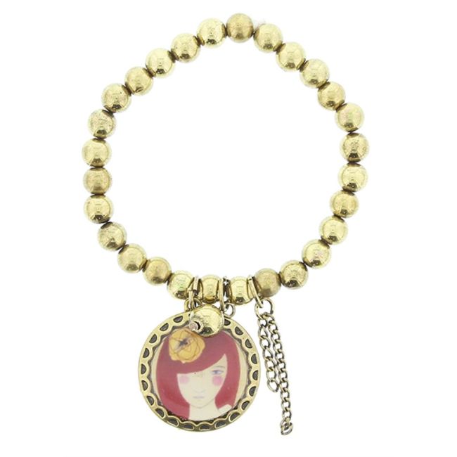 ENAMEL METAL BEADS BRACELET