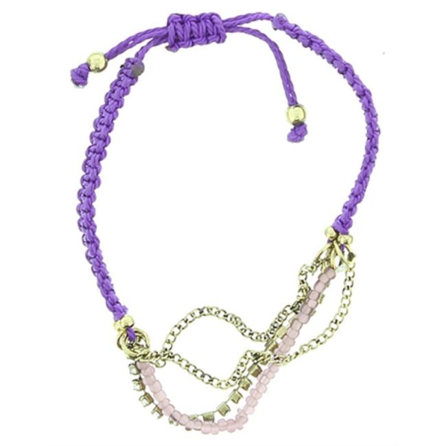 PULSERA ANUDADA CADENAS CRISTALES