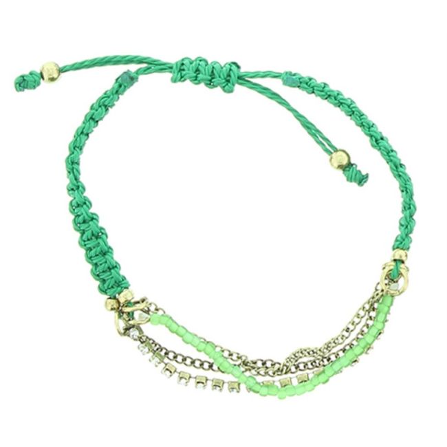 PULSERA ANUDADA CADENAS CRISTALES