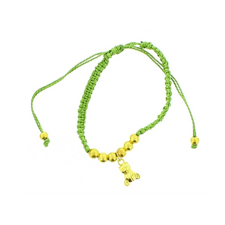 KNOTTED BRACELET WITH METAL BEADS