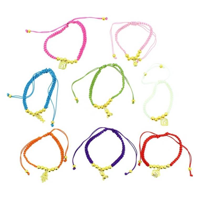 KNOTTED BRACELET WITH METAL BEADS 2