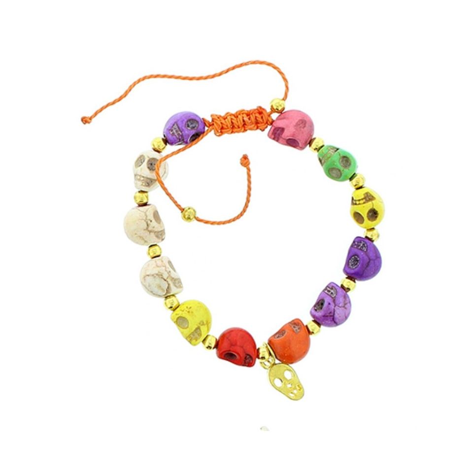 PULSERA ANUDADA CUENTAS PIEDRAS