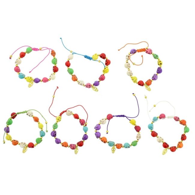 PULSERA ANUDADA CUENTAS PIEDRAS