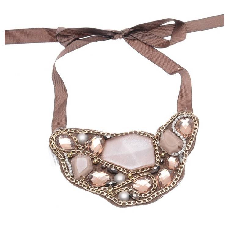 FACETED BEADS BIB NECKLACE 2