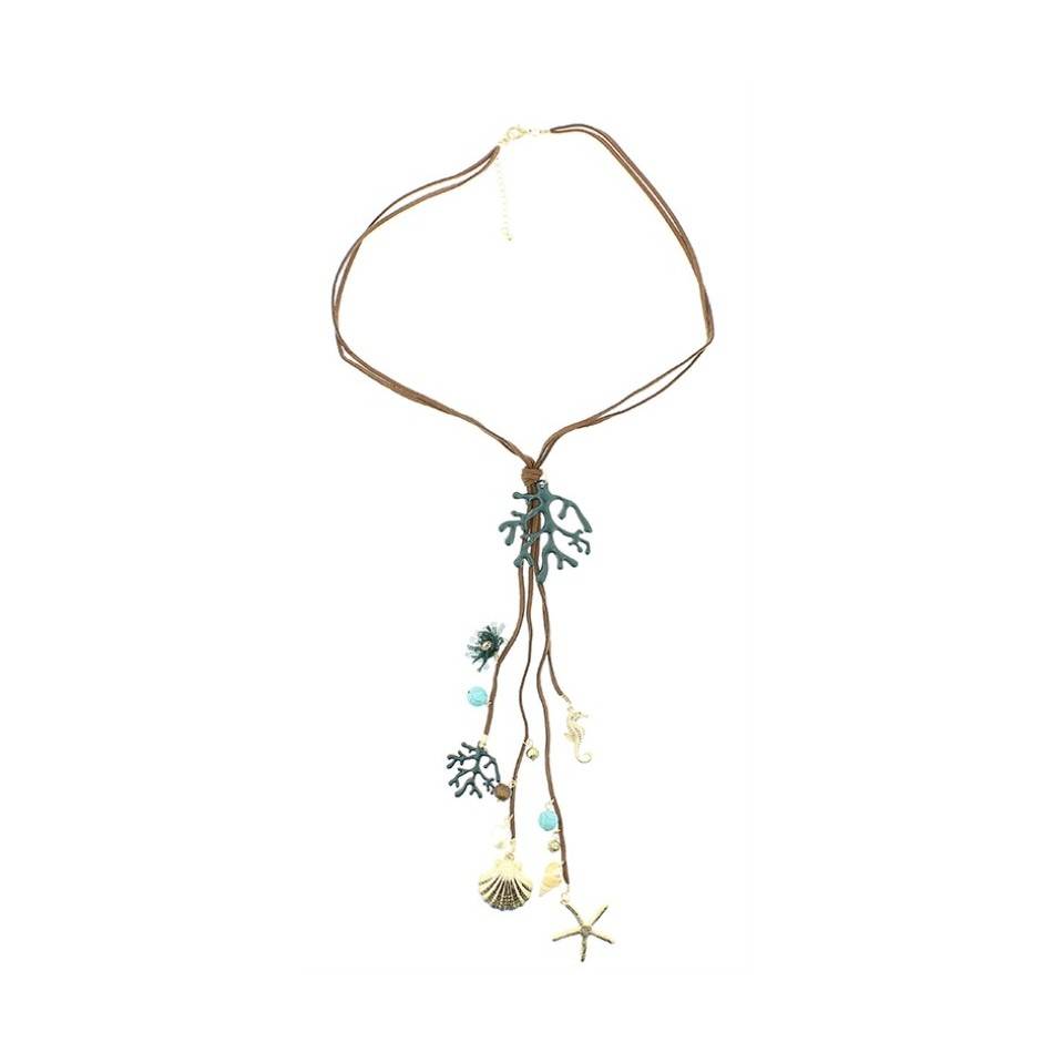 COLLAR LARGO COLG. MOTIVOS MARINOS
